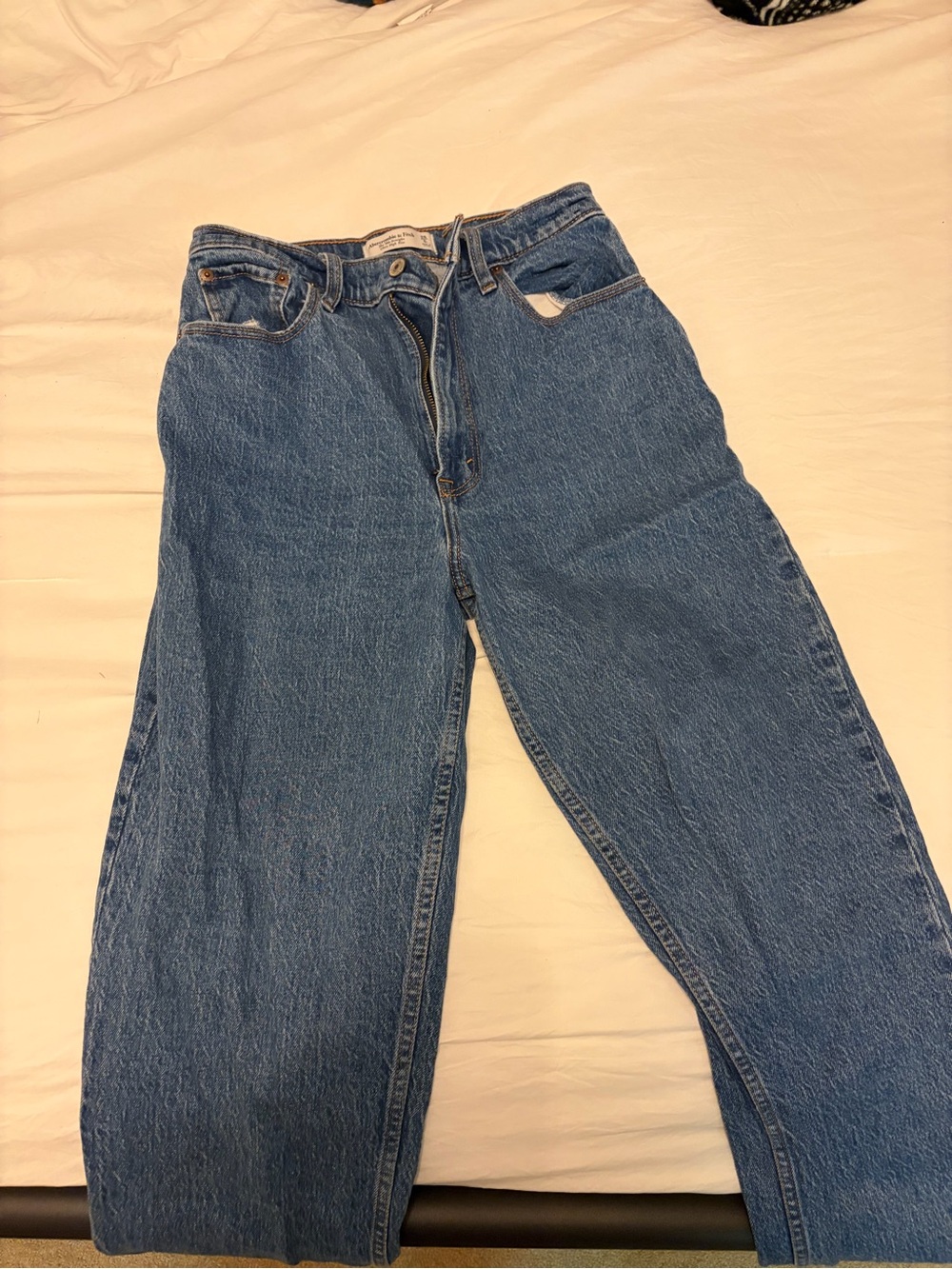 Abercrombie & Fitch Curve Love High Rise Straight Jeans